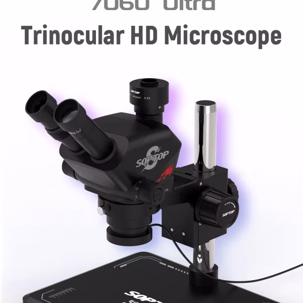 Buy SOPTOP Trinocular Stereo Microscope 7-60X Zoom Online