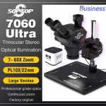 Buy SOPTOP Trinocular Stereo Microscope 7-60X Zoom Online