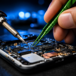 One-Stop Green 14S Fly-Wire Tweezer | Precision Tip for Mobile Repair