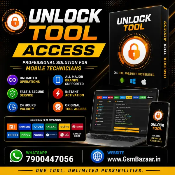 Unlock Tool 24 Hours Access License | Unlimited Mobile Unlocking & Servicing | Instant Activation
